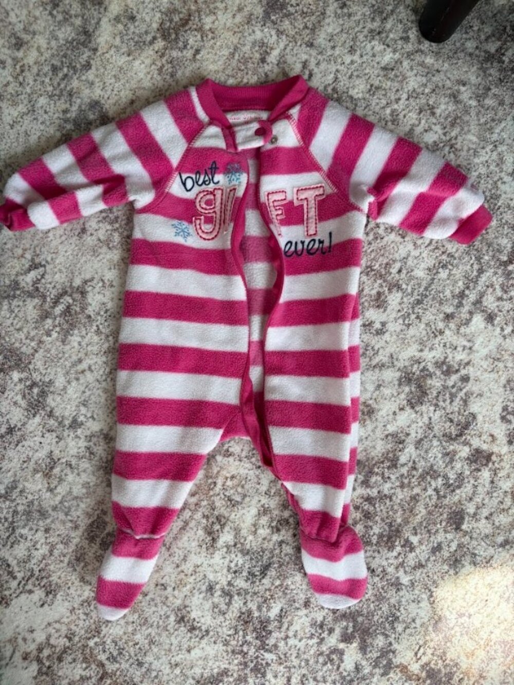 Children's Place Fleece Zip Pajamas Size 0-3 months